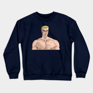 Big buff guy with glasses Crewneck Sweatshirt